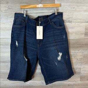 BloomChic Dark Blue Jean Shorts